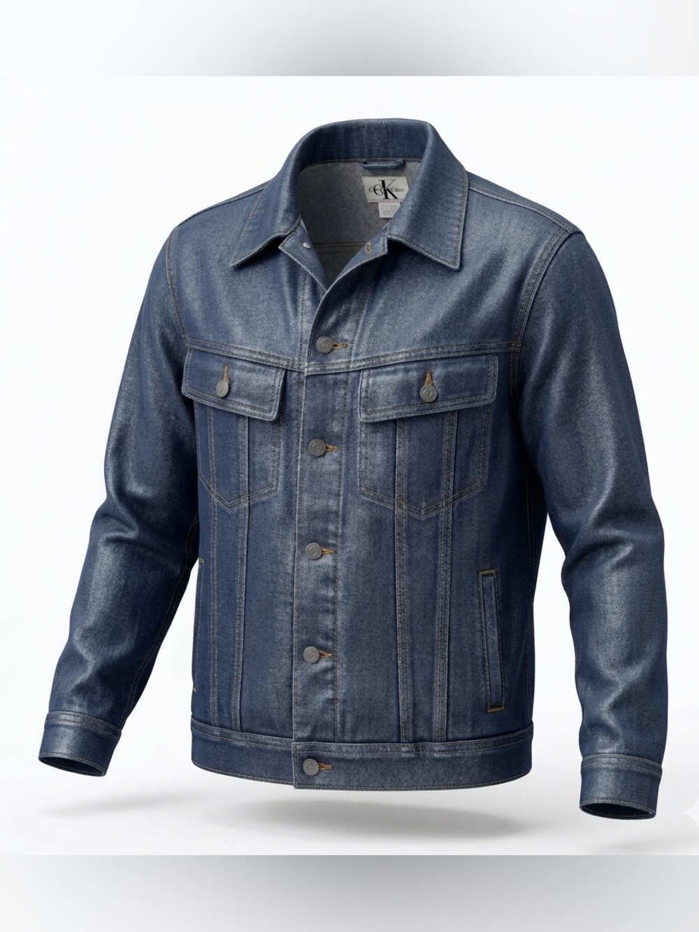 Y2K Calvin Klein Oversized Denim Jacket. Small.